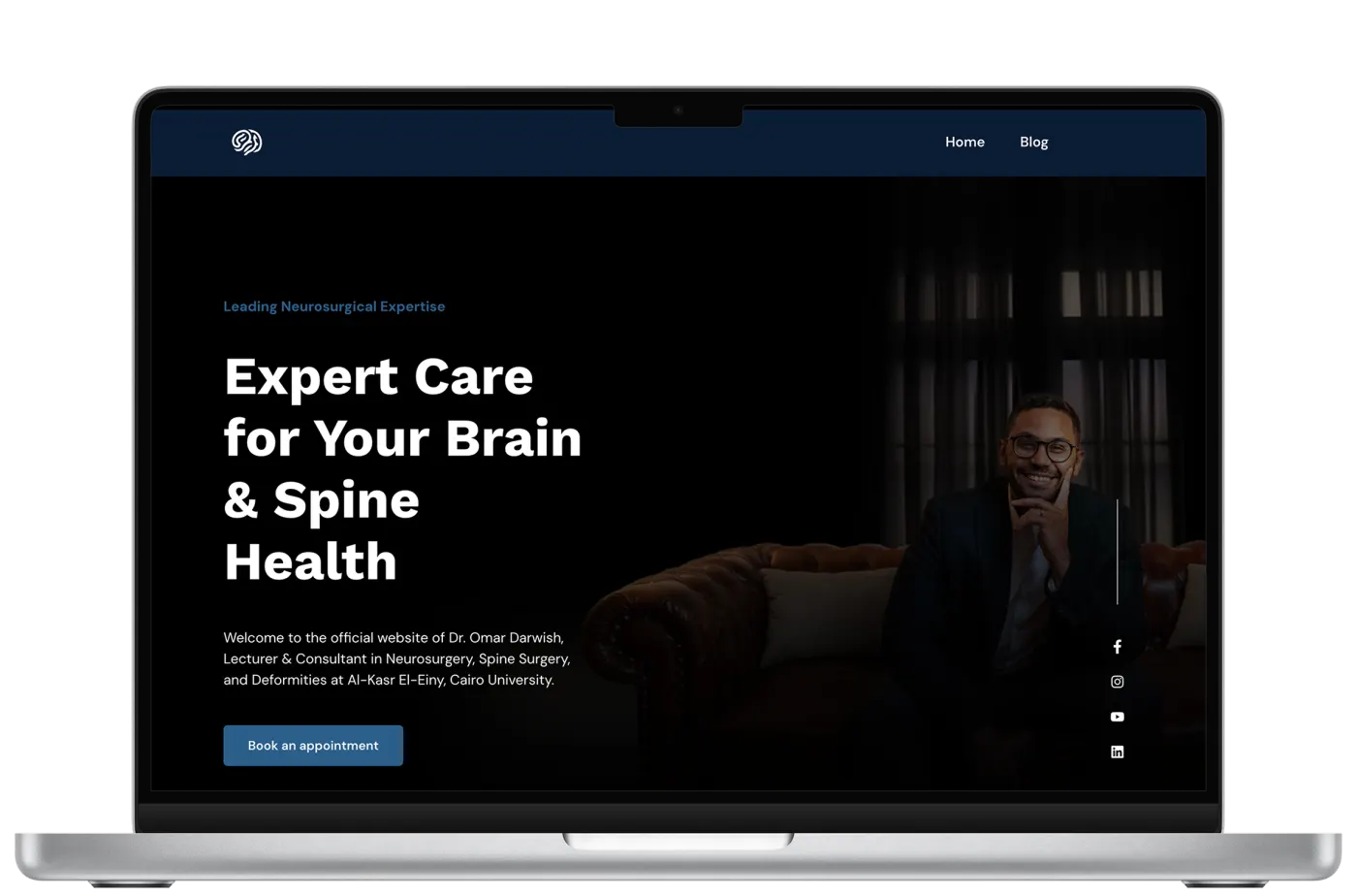 Dr. Omar Darwish web screens