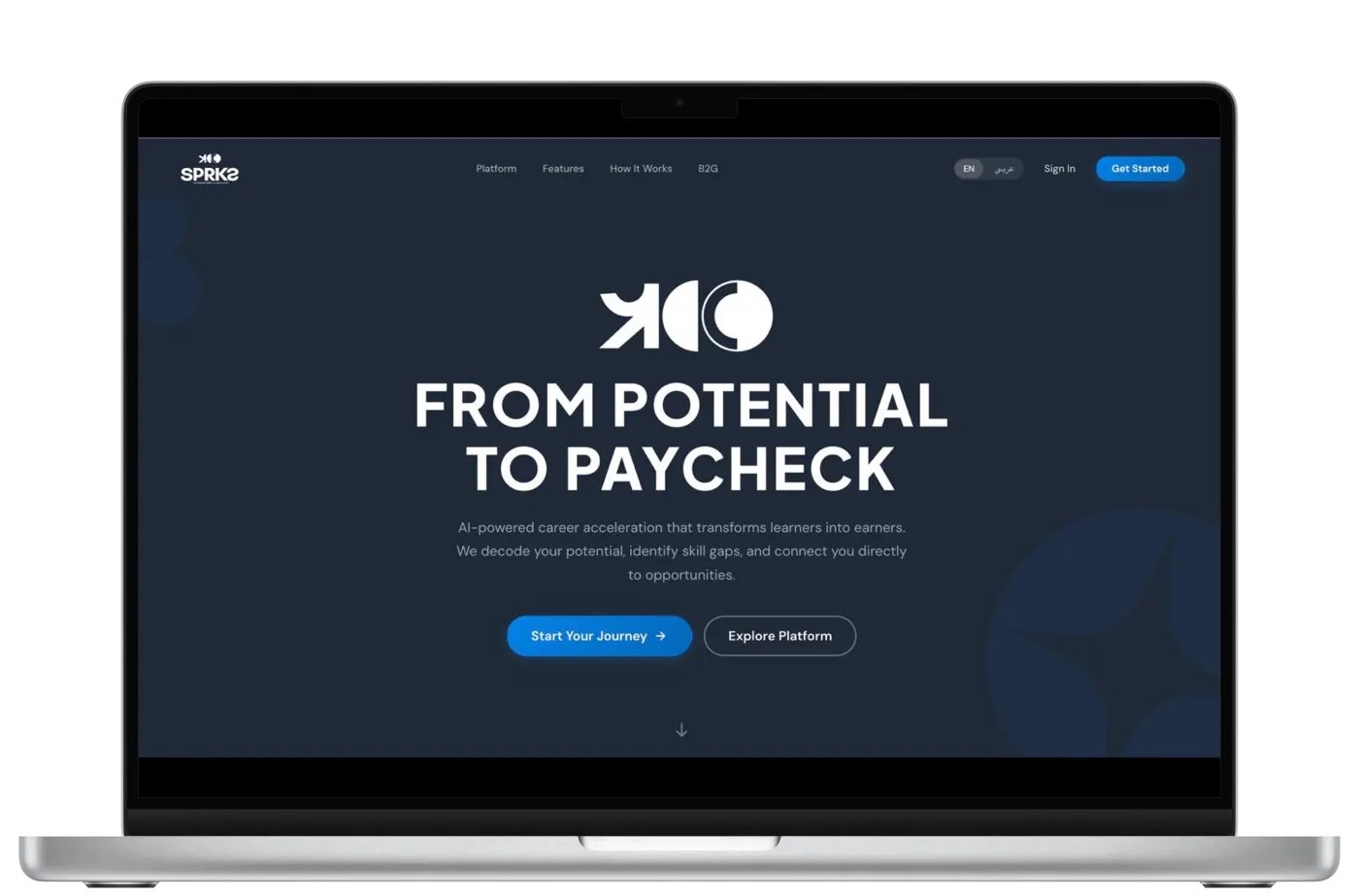 Sprks web screens