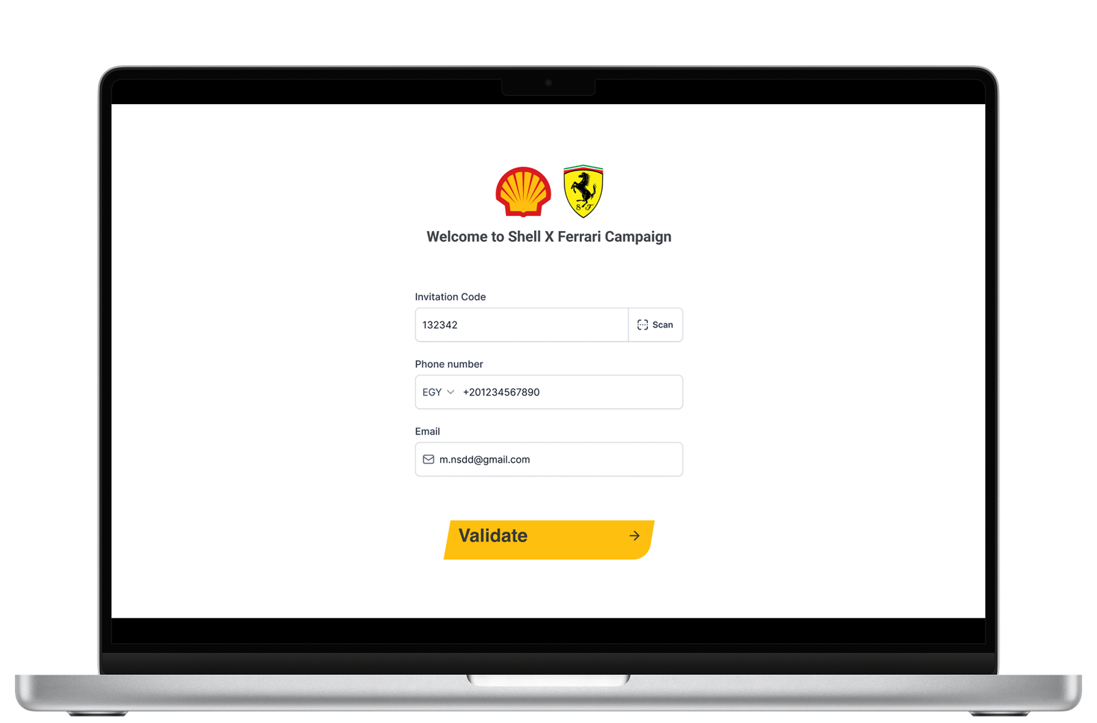 Shell x Ferrari - Campaign Website